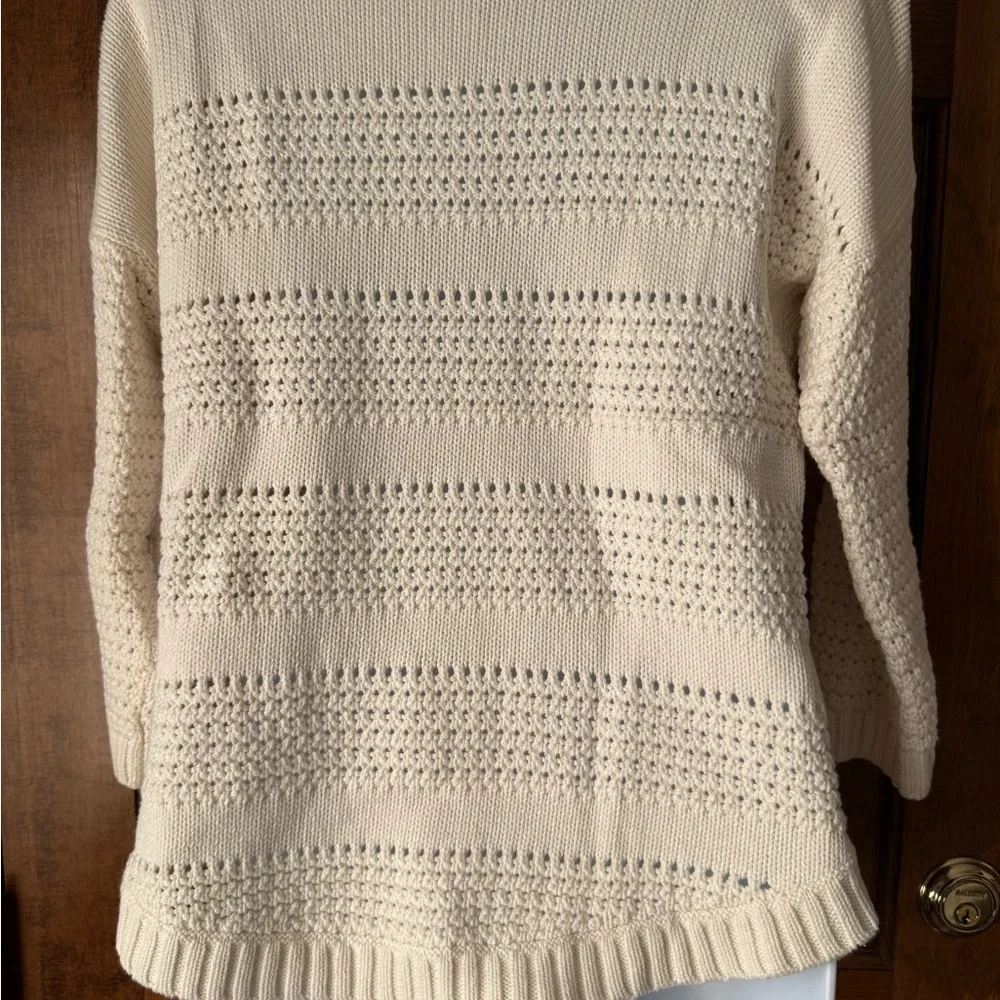 Gap Knit Cream Pullover Sweater Small